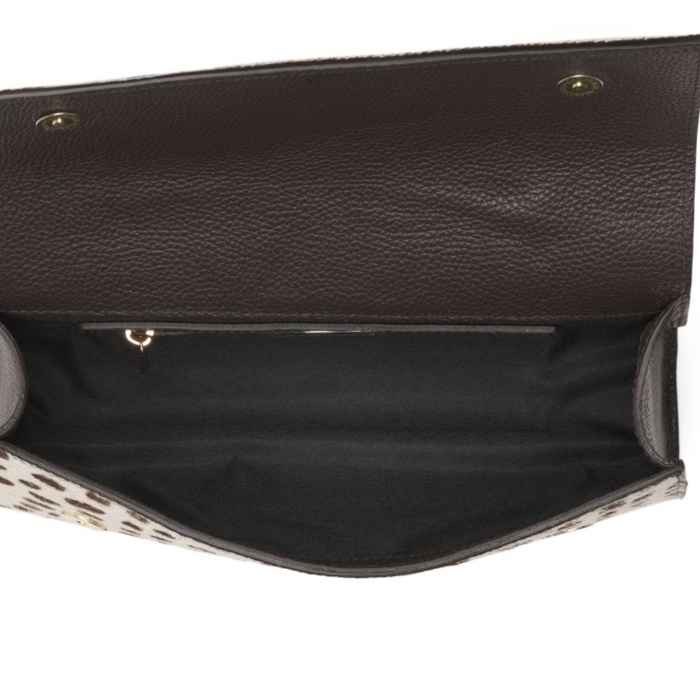 Divina Firenze leather spotted Dalmatian clutch/crossbody. Made in Italy. - Picture 3 of 4